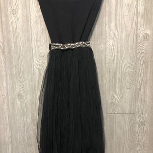 Strapless tulle dress